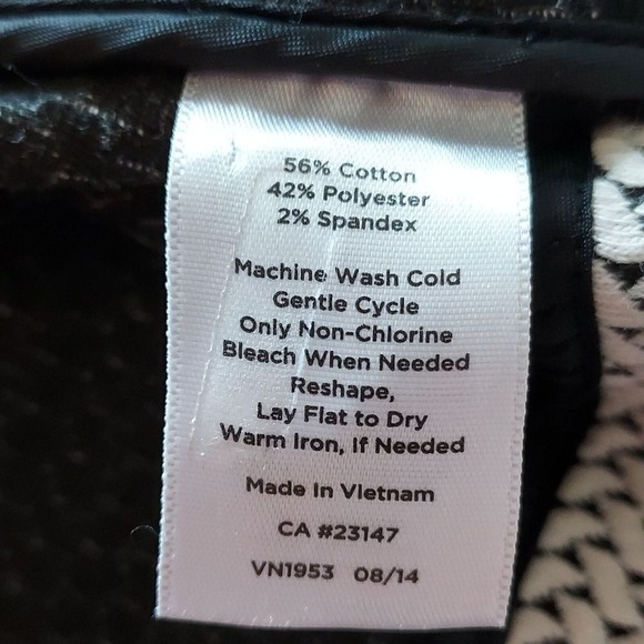 Talbots Women's L Knit Single Breasted Blazer Jacket Cream Black - Picture 8 of 10